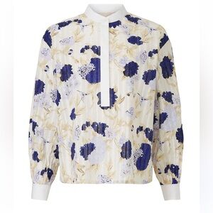 NWT Tory Burch Floral-Print Cotton Tunic Top